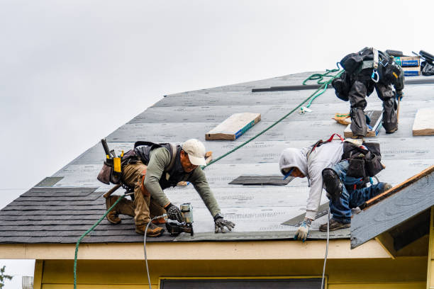 Professional Roofing technician working in Bringhurst, IN